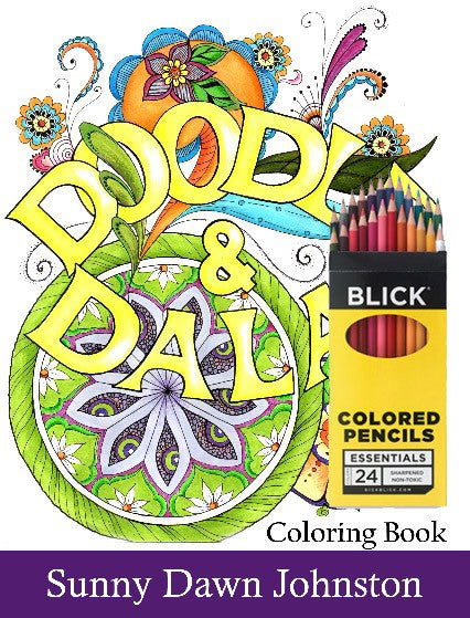 Doodles and Dalas Coloring Book with Pencils
