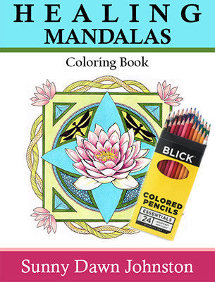 Healing Mandalas Coloring Book with Pencils