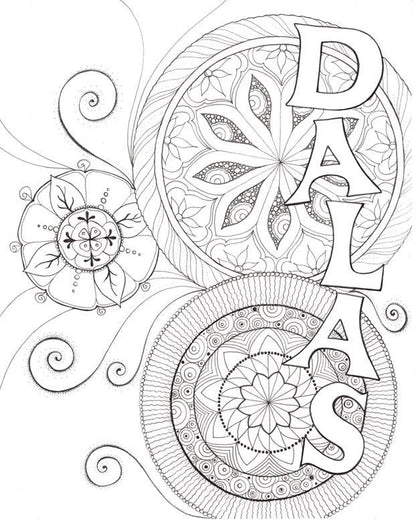 Doodles and Dalas Coloring Book with Pencils