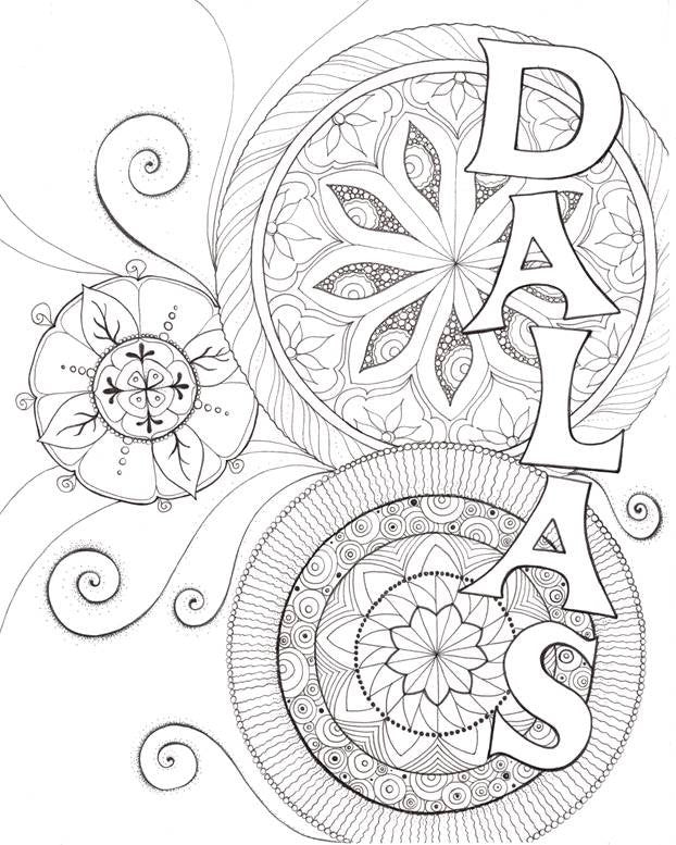 Doodles and Dalas Coloring Book with Pencils