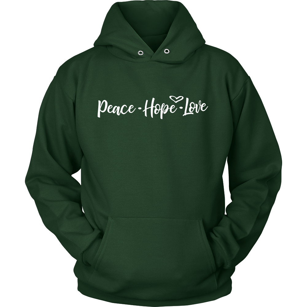 Peace Hope Love Unisex Hoodie