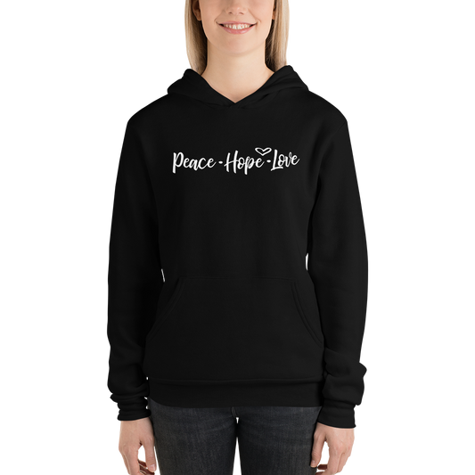 PEACE HOPE LOVE Unisex hoodie